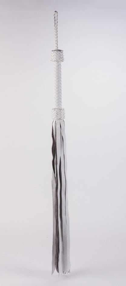 DEVIL STICKS - SOFTY HANDLE CALF LEATHER TAILS WHITE_B15O25_3