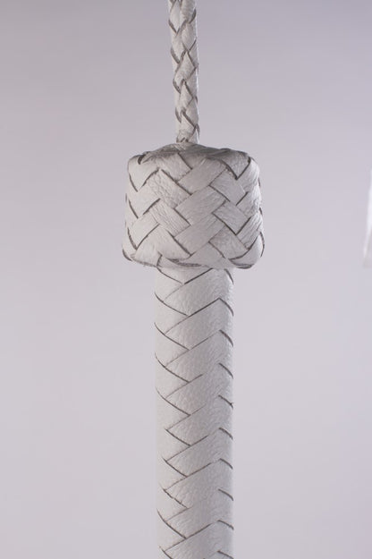 DEVIL STICKS - SOFTY HANDLE CALF LEATHER TAILS WHITE_B15O25_3