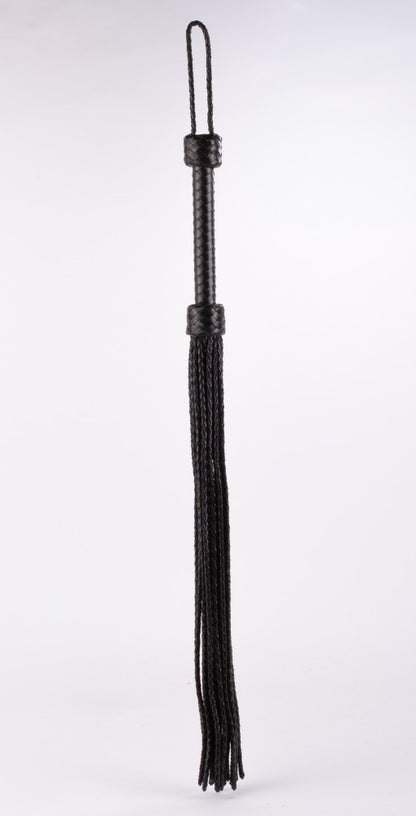 DEVIL STICKS - KID HANDLE KID LEATHER BRAIDED TAILS BLACK