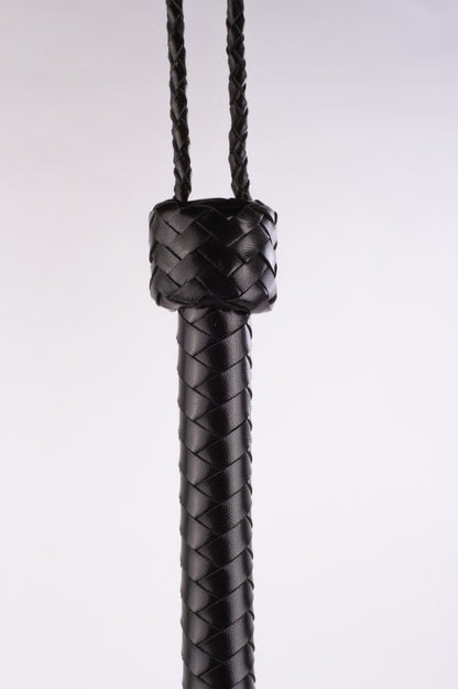 DEVIL STICKS - KID HANDLE KID LEATHER BRAIDED TAILS BLACK