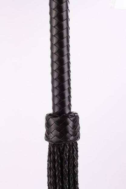 DEVIL STICKS - KID HANDLE KID LEATHER BRAIDED TAILS BLACK