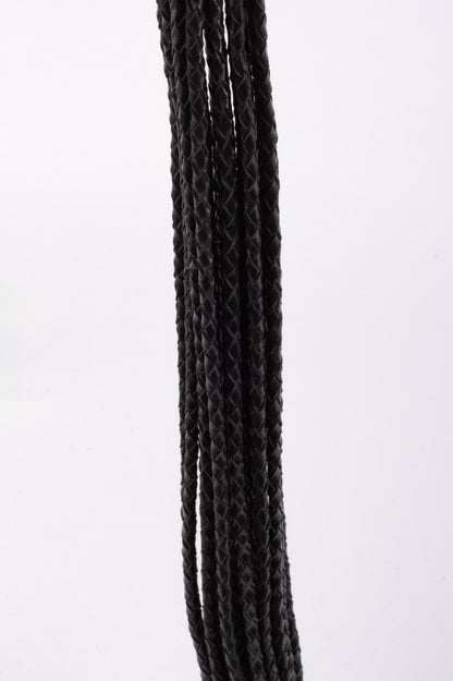 DEVIL STICKS - KID HANDLE KID LEATHER BRAIDED TAILS BLACK
