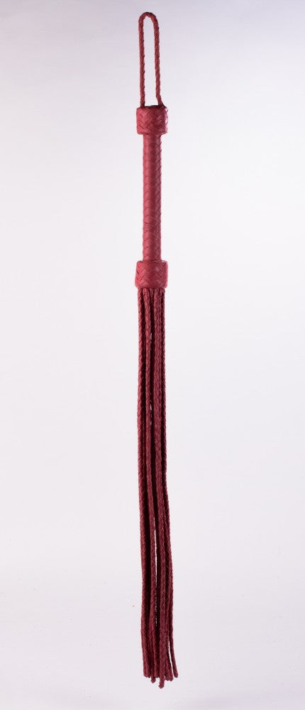 DEVIL STICKS - KID HANDLE KID LEATHER BRAIDED TAILS PINK_B15O25_3