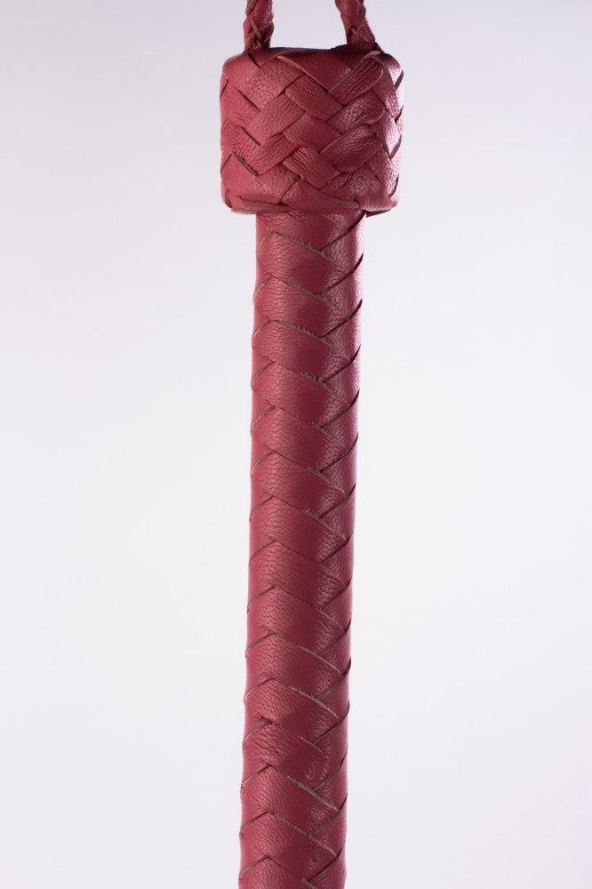 DEVIL STICKS - KID HANDLE KID LEATHER BRAIDED TAILS PINK_B15O25_3