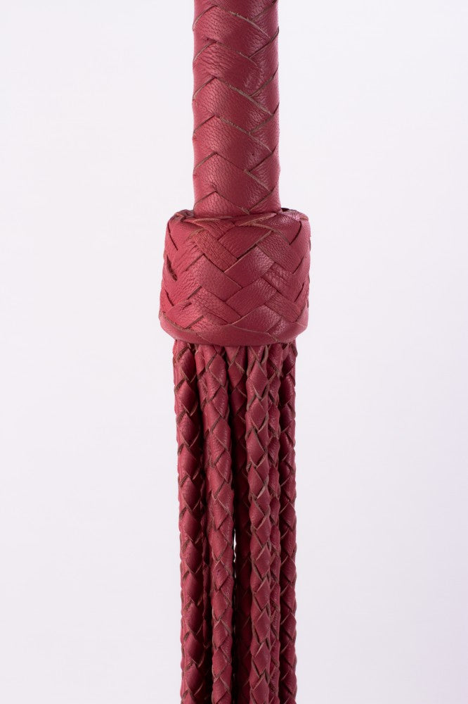 DEVIL STICKS - KID HANDLE KID LEATHER BRAIDED TAILS PINK_B15O25_3