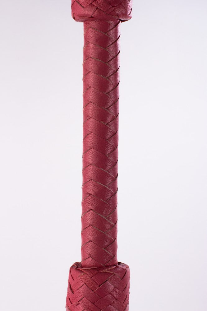 DEVIL STICKS - KID HANDLE KID LEATHER BRAIDED TAILS PINK_B15O25_3