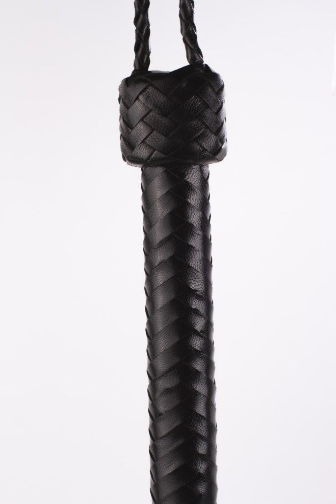 DEVIL STICKS - 28" KID LEATHER 9 TAILS FLOGGER BLACK_B15O25_3