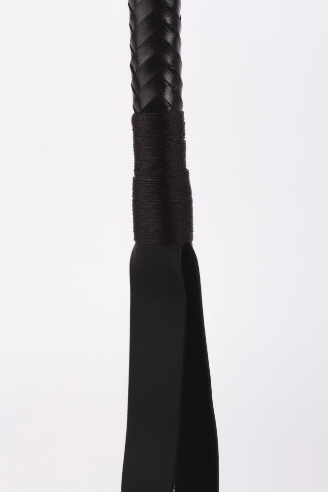 DEVIL STICKS - 28" KID LEATHER 9 TAILS FLOGGER BLACK_B15O25_3