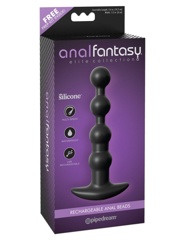 PIPEDREAM - ANAL FANTASY ELITE - RECHARGEABLE ANAL BEADS BLACK