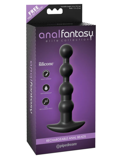 PIPEDREAM - ANAL FANTASY ELITE - RECHARGEABLE ANAL BEADS BLACK
