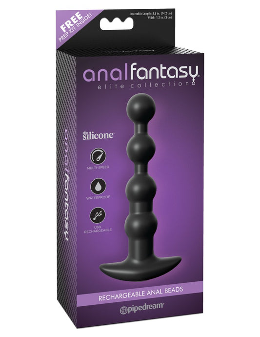 PIPEDREAM - ANAL FANTASY ELITE - RECHARGEABLE ANAL BEADS BLACK
