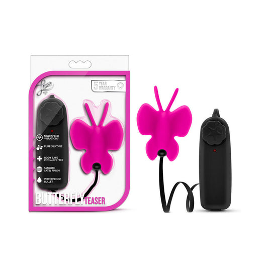 LUXE BUTTERFLY TEASER REMOTE-CONTROLLED SILICONE MINI VIBRATOR FUCHSIA