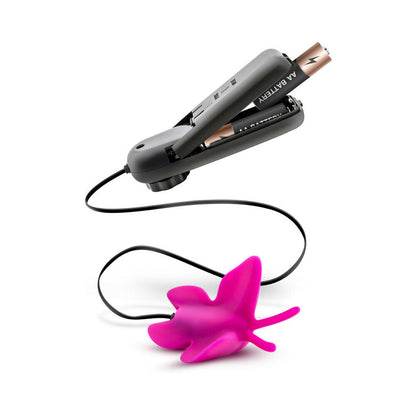 LUXE BUTTERFLY TEASER REMOTE-CONTROLLED SILICONE MINI VIBRATOR FUCHSIA