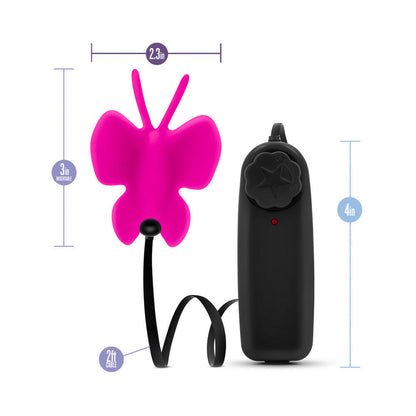 BLUSH - LUXE BUTTERFLY TEASER REMOTE-CONTROLLED SILICONE MINI VIBRATOR FUCHSIA