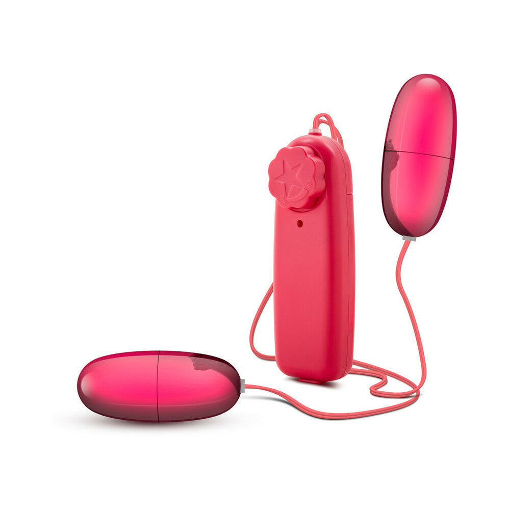 B YOURS DOUBLE POP EGGS REMOTE-CONTROLLED DUAL BULLET VIBRATOR CERISE