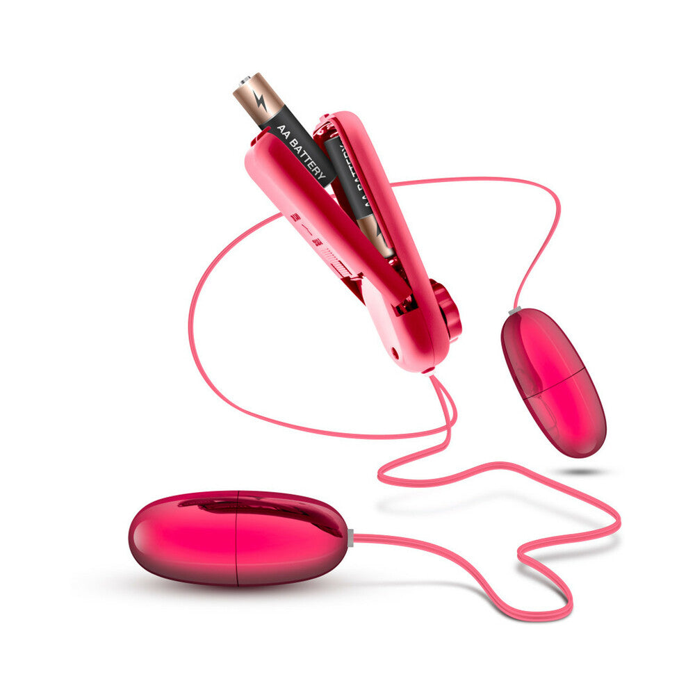 BLUSH - B YOURS DOBLE POP HUEVOS VIBRADOR DE DOBLE BALA CON MANDO A DISTANCIA CERISE