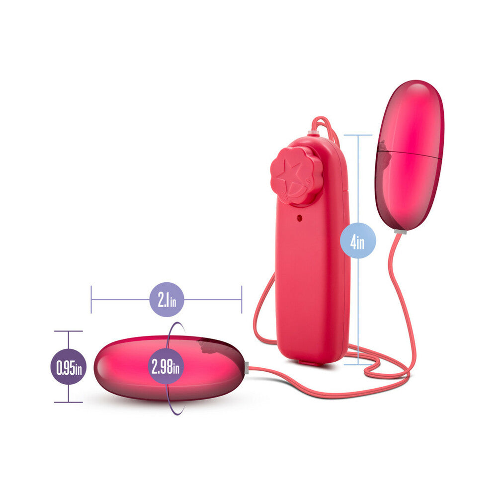 BLUSH - B YOURS DOBLE POP HUEVOS VIBRADOR DE DOBLE BALA CON MANDO A DISTANCIA CERISE