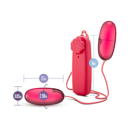 BLUSH - B YOURS DOBLE POP HUEVOS VIBRADOR DE DOBLE BALA CON MANDO A DISTANCIA CERISE
