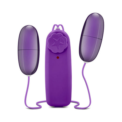 BLUSH - B YOURS DOUBLE POP EGGS REMOTE-CONTROLLED DUAL BULLET VIBRATOR PLUM