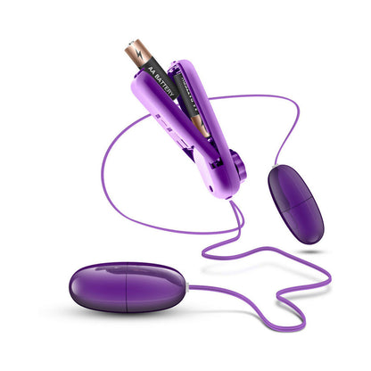 BLUSH - B YOURS DOUBLE POP EGGS REMOTE-CONTROLLED DUAL BULLET VIBRATOR PLUM