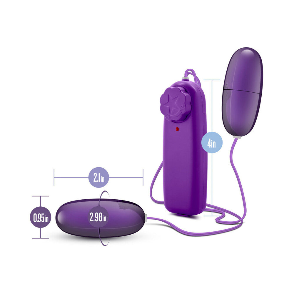 BLUSH - B YOURS DOUBLE POP EGGS REMOTE-CONTROLLED DUAL BULLET VIBRATOR PLUM