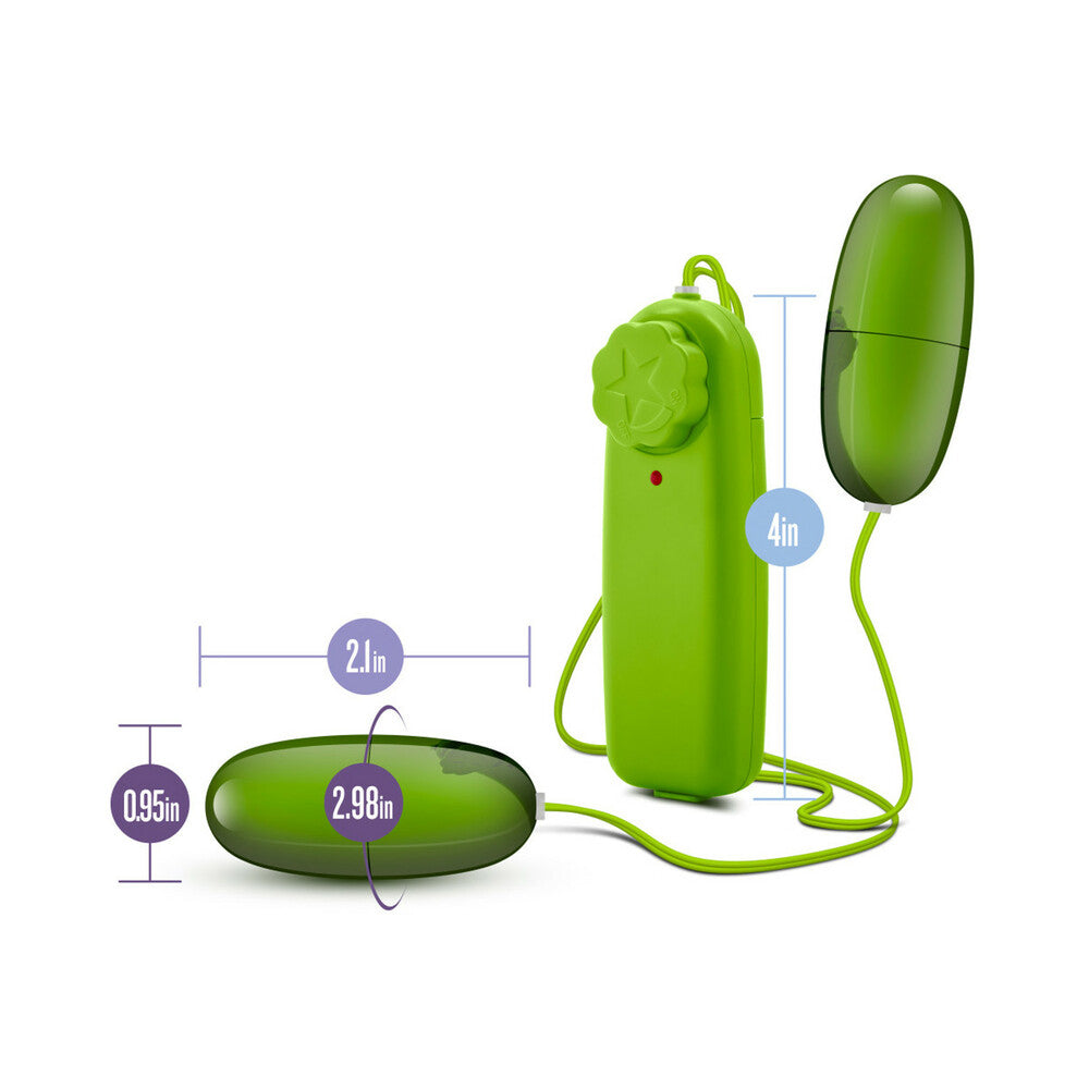 BLUSH - B YOURS DOUBLE POP EGGS REMOTE-CONTROLLED DUAL BULLET VIBRATOR LIME