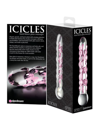 PIPEDREAM - ICICLES - NO. 7  CLEAR/PINK