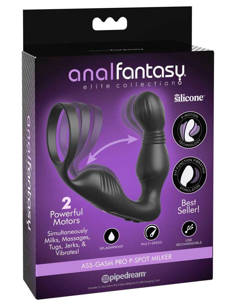 PIPEDREAM - ANAL FANTASY ELITE - ASS-GASM PRO P-SPOT MILKER BLACK