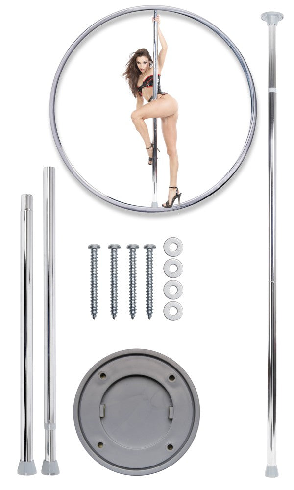PIPEDREAM - FETISH FANTASY SERIES - FANTASY DANCE POLE  SILVER