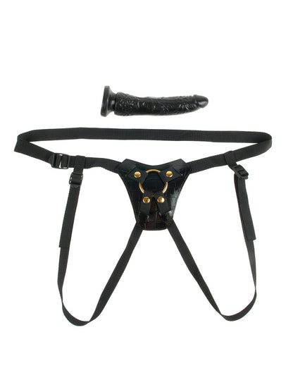 PIPEDREAM - FETISH FANTASY GOLD - DESIGNER STRAP-ON  BLACK