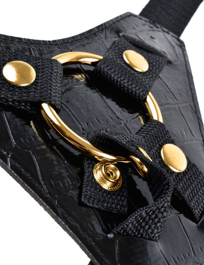 PIPEDREAM - FETISH FANTASY GOLD - DESIGNER STRAP-ON  BLACK