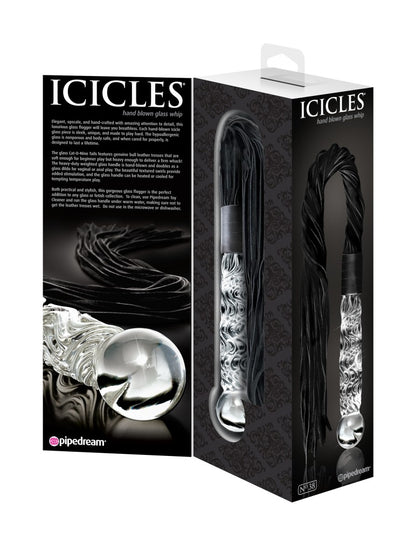 PIPEDREAM - ICICLES - NO. 38  CLEAR/BLACK