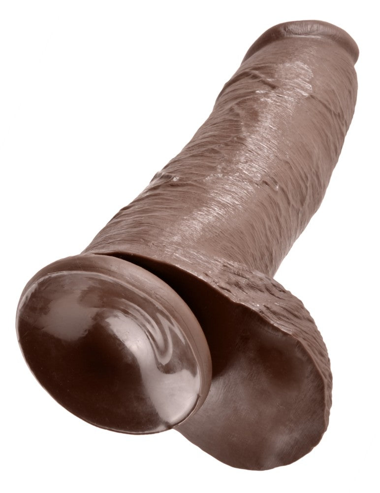 PIPEDREAM - KING COCK - 12" COCK WITH BALLS BROWN