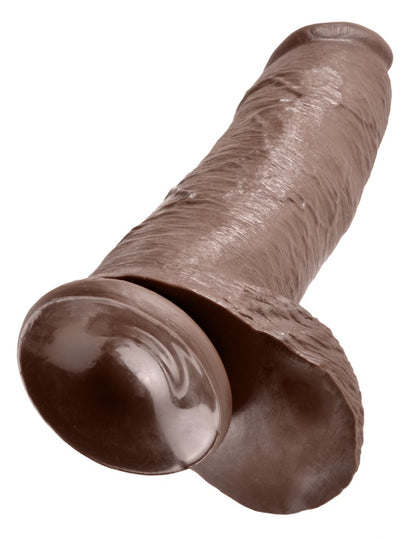 PIPEDREAM - KING COCK - 12" COCK WITH BALLS BROWN