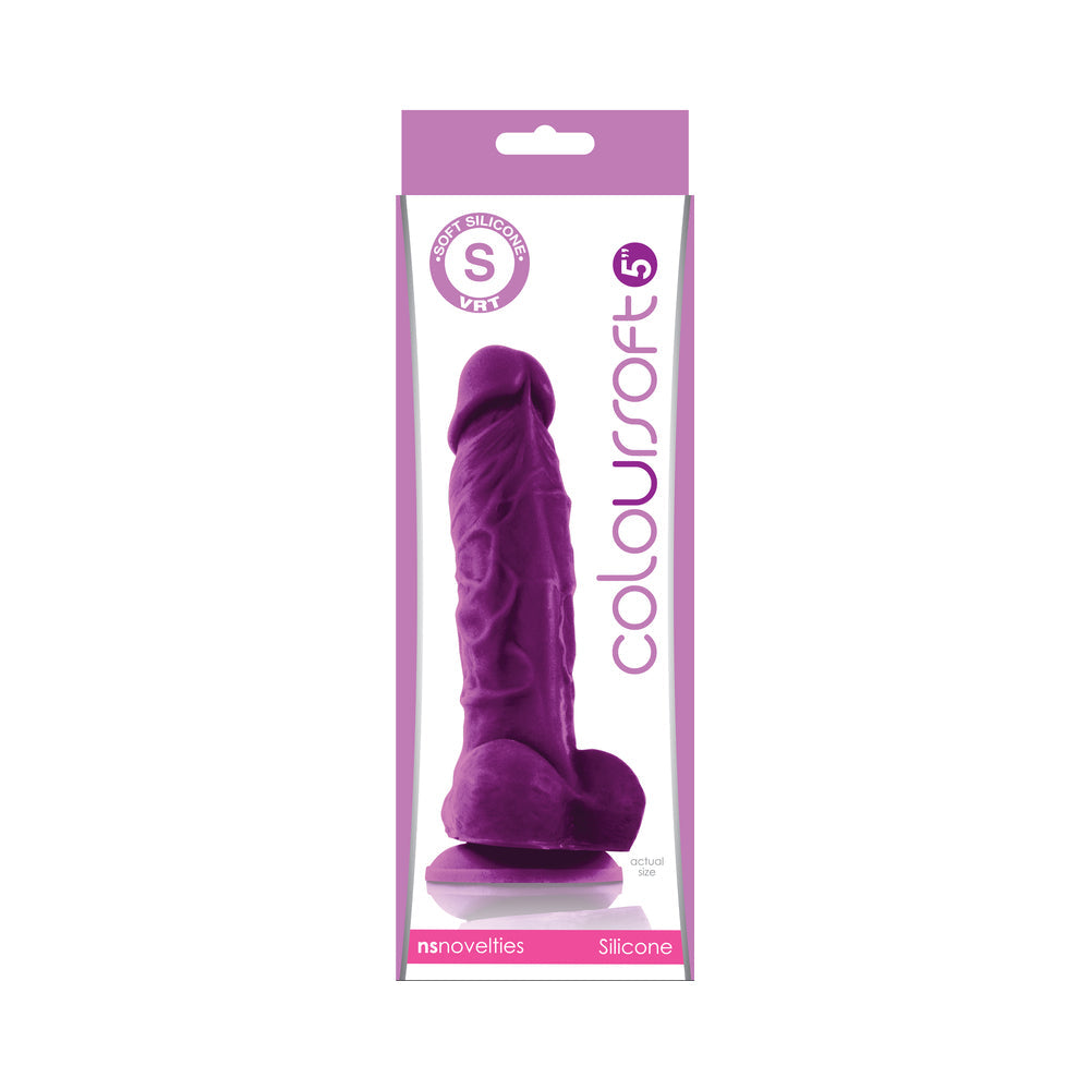 COLOURSOFT 5 IN. SOFT DILDO PURPLE