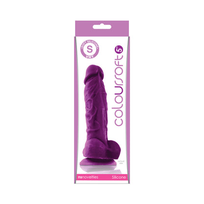 COLOURSOFT 5 IN. SOFT DILDO PURPLE