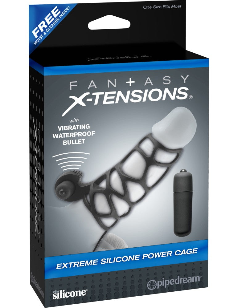 PIPEDREAM - FANTASY X-TENSIONS - EXTREME SILICONE POWER CAGE  BLACK