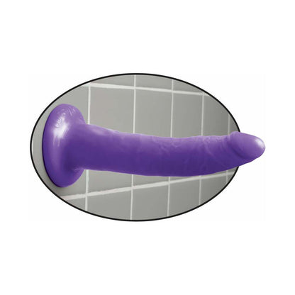 DILLIO 7 IN. SLIM REALISTIC DILDO WITH SUCTION CUP PURPLE