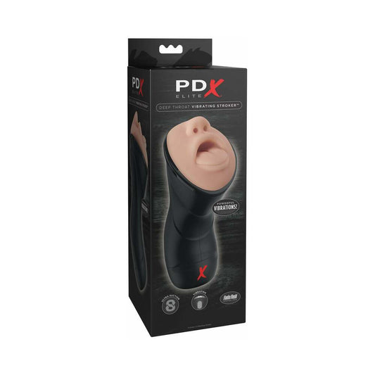 PDX ELITE - DEEP THROAT VIBRATING STROKER