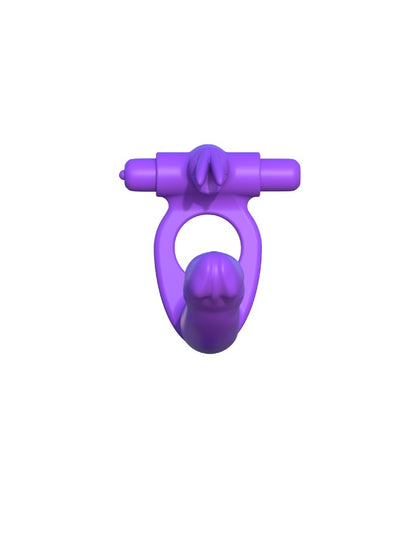 PIPEDREAM - FANTASY C-RINGZ - SILICONE DOUBLE PENETRATOR RABBIT PURPLE