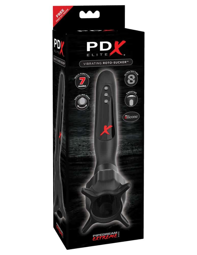 PIPEDREAM - PDX ELITE - VIBRATING ROTO-SUCKER BLACK