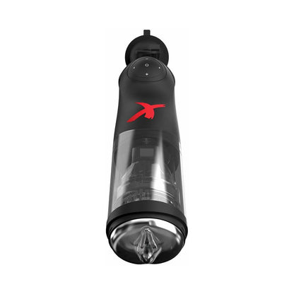 PDX BRANDS - PDX ELITE DELUXE MEGA-BATOR ROTATING THRUSTING MASTURBATOR CLEAR/BLACK