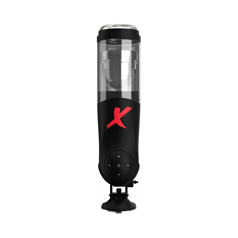 PDX BRANDS - PDX ELITE DELUXE MEGA-BATOR ROTATING THRUSTING MASTURBATOR CLEAR/BLACK