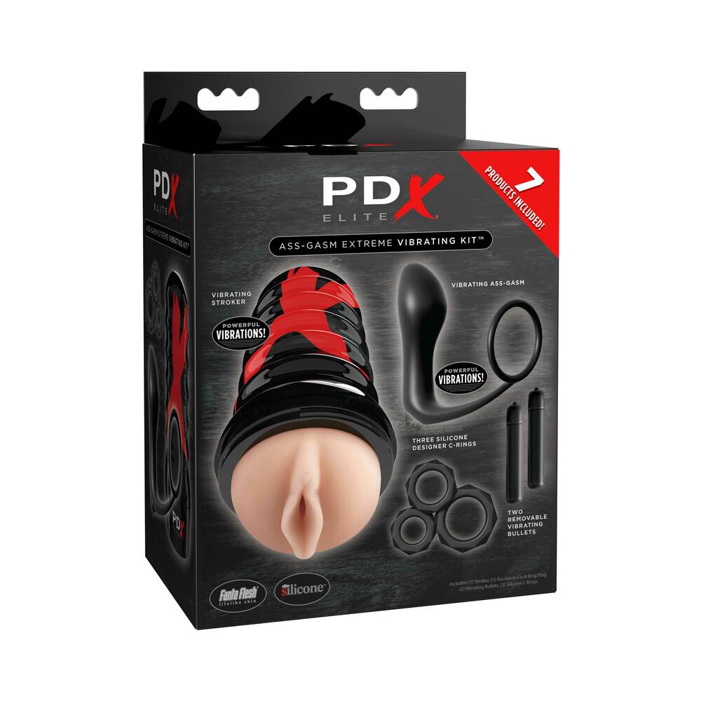 PDX ELITE ASS-GASM EXTREME VIBRATING 7-PIECE KIT
