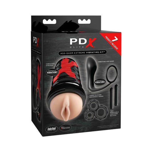 PDX BRANDS - PDX ELITE ASS-GASM EXTREME VIBRATING 7-PIECE KIT