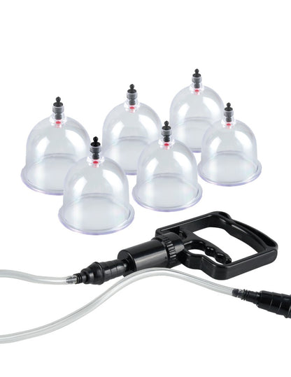 PIPEDREAM - FETISH FANTASY SERIES - BEGINNER'S 6PC. CUPPING SET  CLEAR/ BLACK