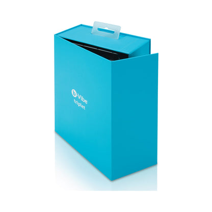 B-VIBE TRIPLET RECHARGEABLE REMOTE-CONTROLLED VIBRATING ANAL BEADS PLUG BLACK