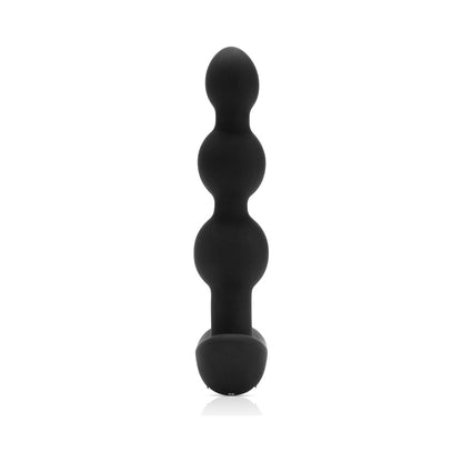 B-VIBE TRIPLET RECHARGEABLE REMOTE-CONTROLLED VIBRATING ANAL BEADS PLUG BLACK