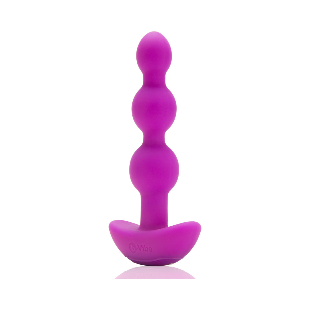 B-VIBE TRIPLET RECHARGEABLE REMOTE-CONTROLLED VIBRATING ANAL BEADS PLUG FUCHSIA