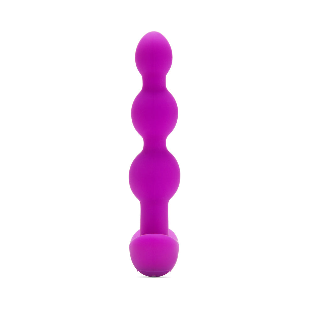 B-VIBE TRIPLET RECHARGEABLE REMOTE-CONTROLLED VIBRATING ANAL BEADS PLUG FUCHSIA